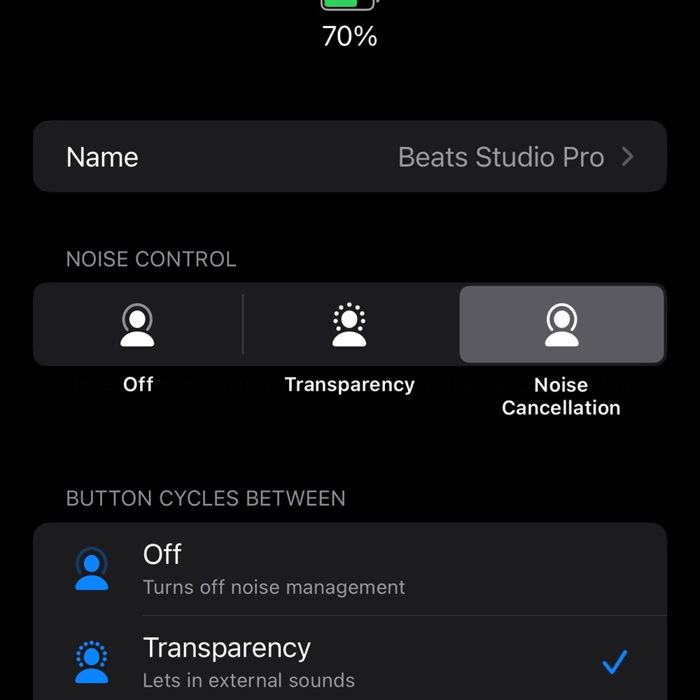 Beats Studio Pro Wireless Noise Cancelling Headphones Black Working Tested - Picture 6 of 6